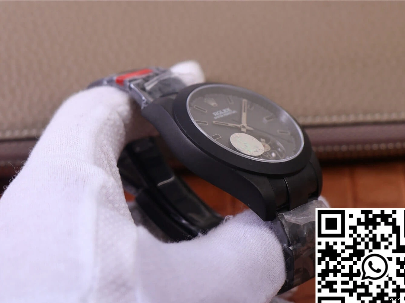 watch Black LNT01HS-001 Noir Factory Label Design Rolex Replica Base Milgauss 116400 case JB 0330